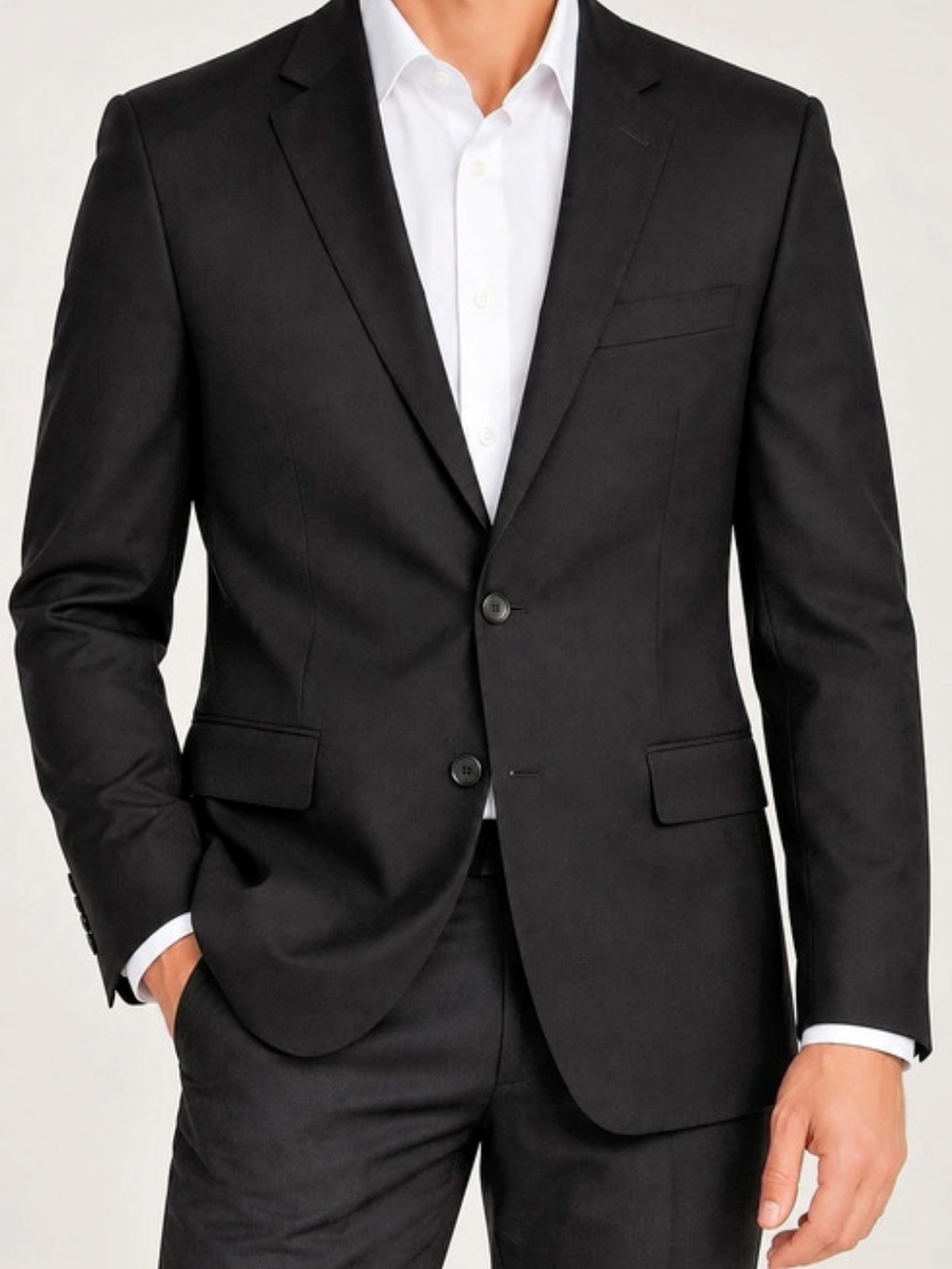 Tallia Men’s 40S Black Wool Blend Blazer Sport Coat NWOT